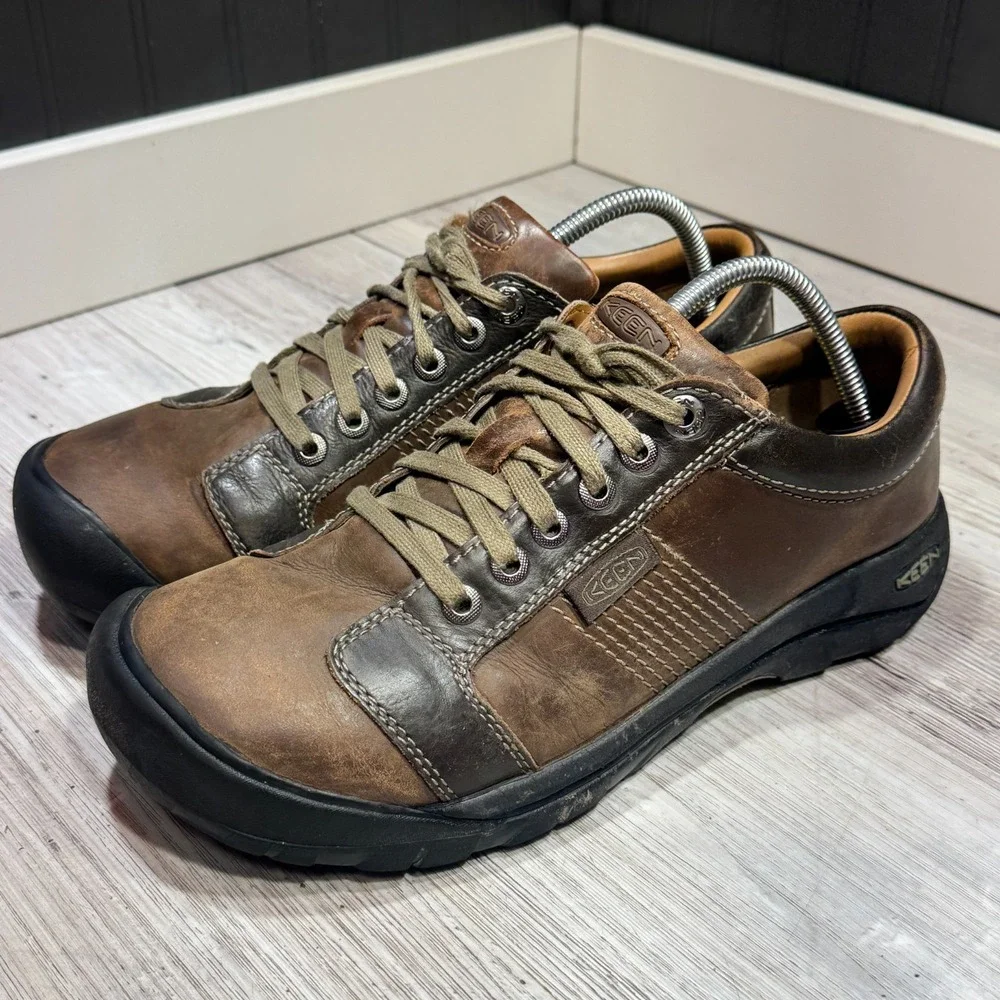 KEEN‎ Austin Mens Brown Leather Oxford Shoes - 10.5